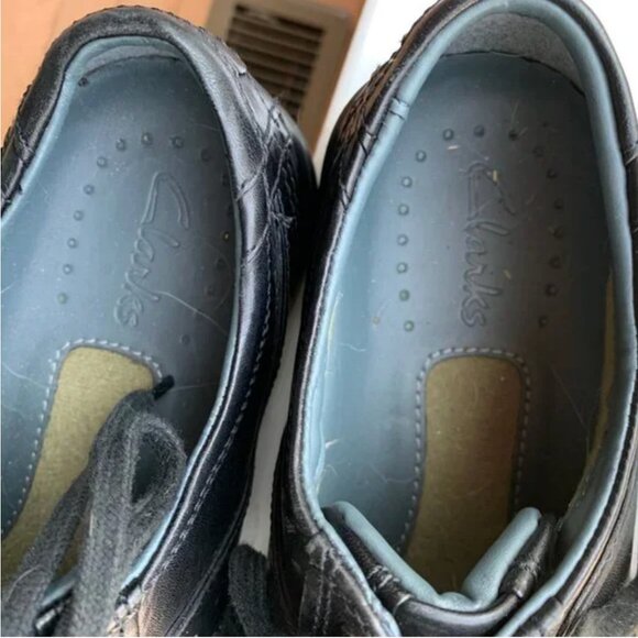 Clarks Black Leather Ortholite Dress Shoes 7 main image 13